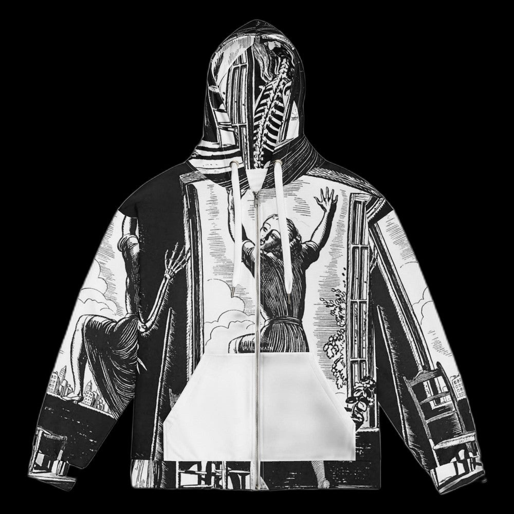 PVBLIC DOMAIN — MIRROR — All-Over Print Recycled Unisex Zip Hoodie